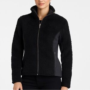 Horseware Ireland cozy sherpa jacket mixed media fleece zip front women’s small